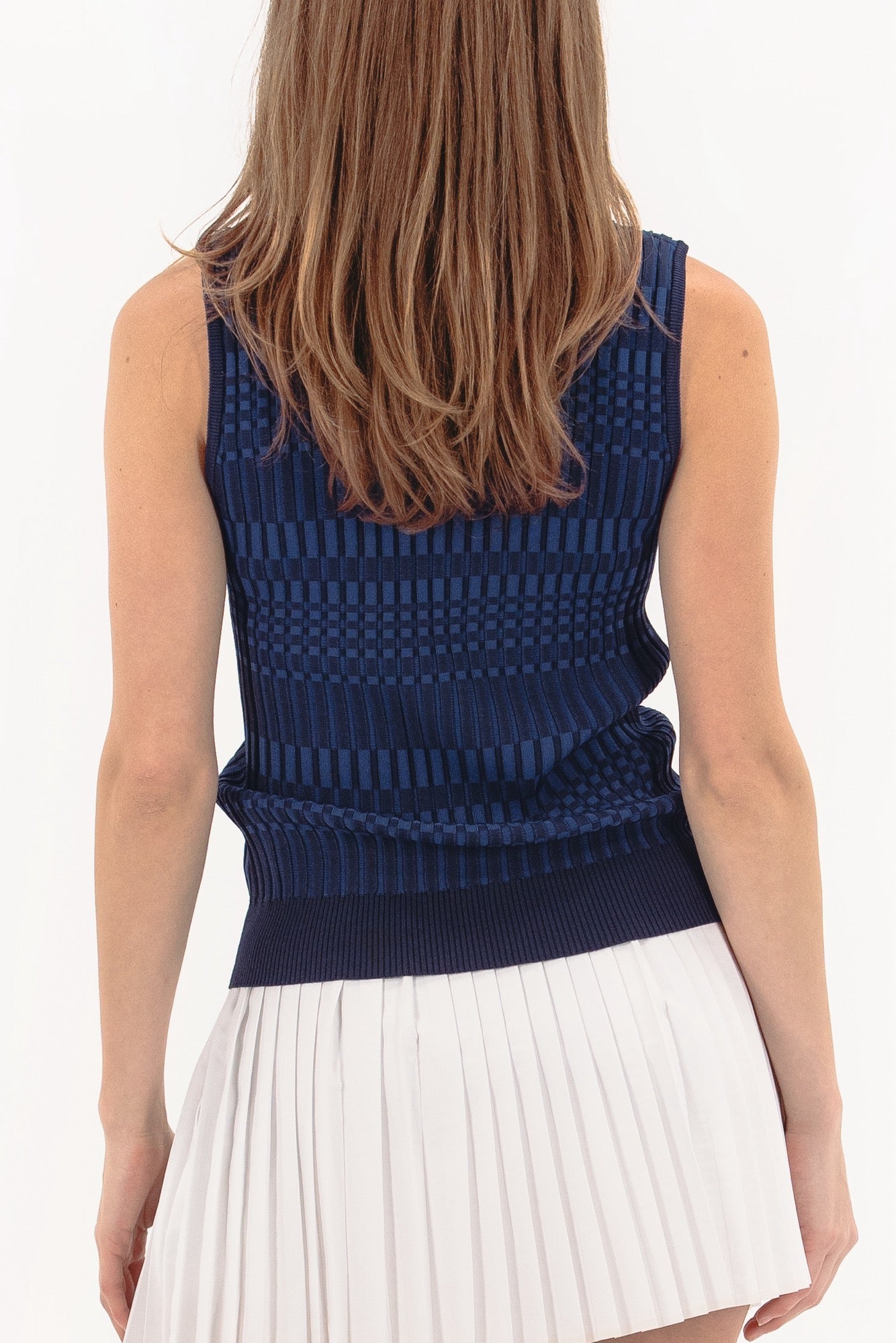 Sleeveless Knit Polo