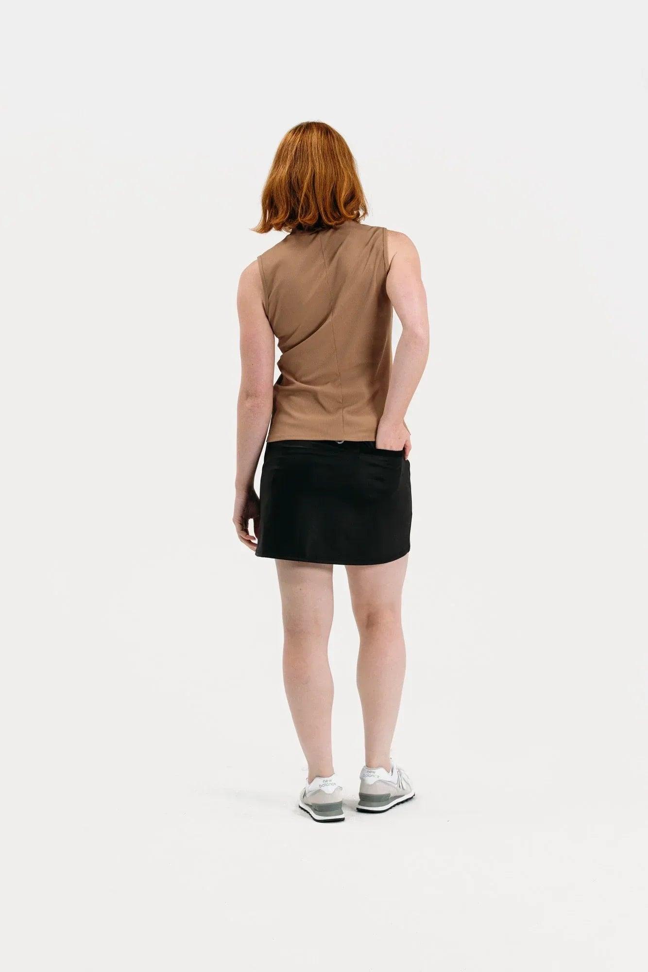 FG-0906PATCHPOCKETFAUXLEATHERSKIRT-2 - GOLF LEAGUE