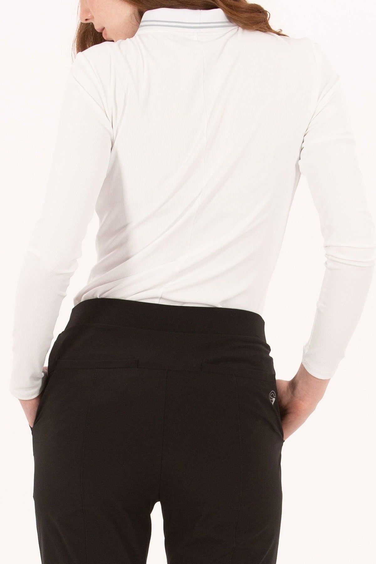 Rib LS Crew Neck Polo