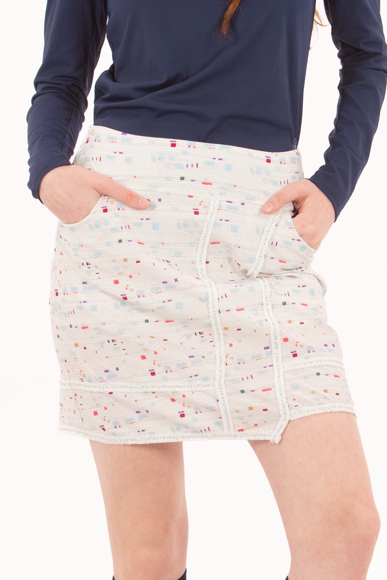 Boucle Trimmed Skirt