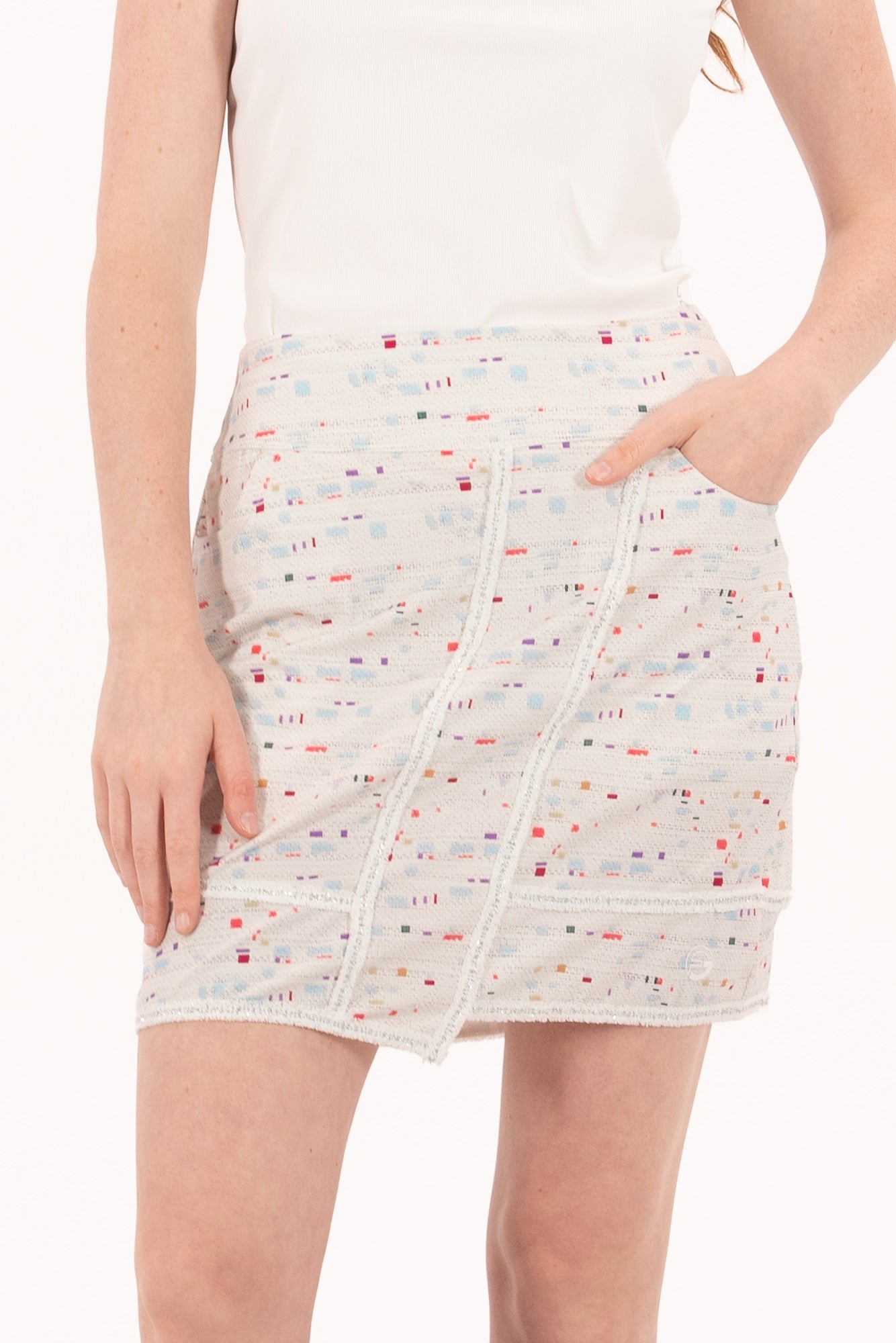 Boucle Trimmed Skirt