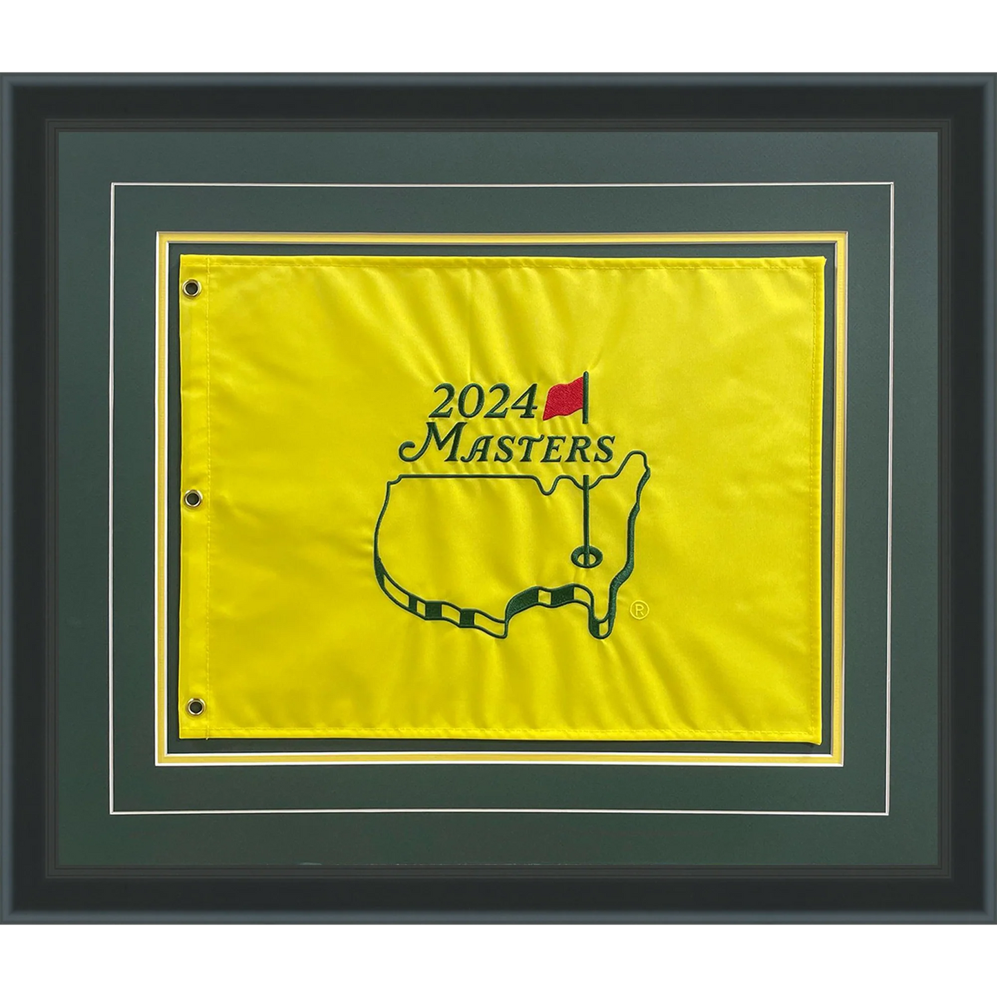 2024 Masters Deluxe Framed Golf Pin Flag - Scottie Scheffler Champion