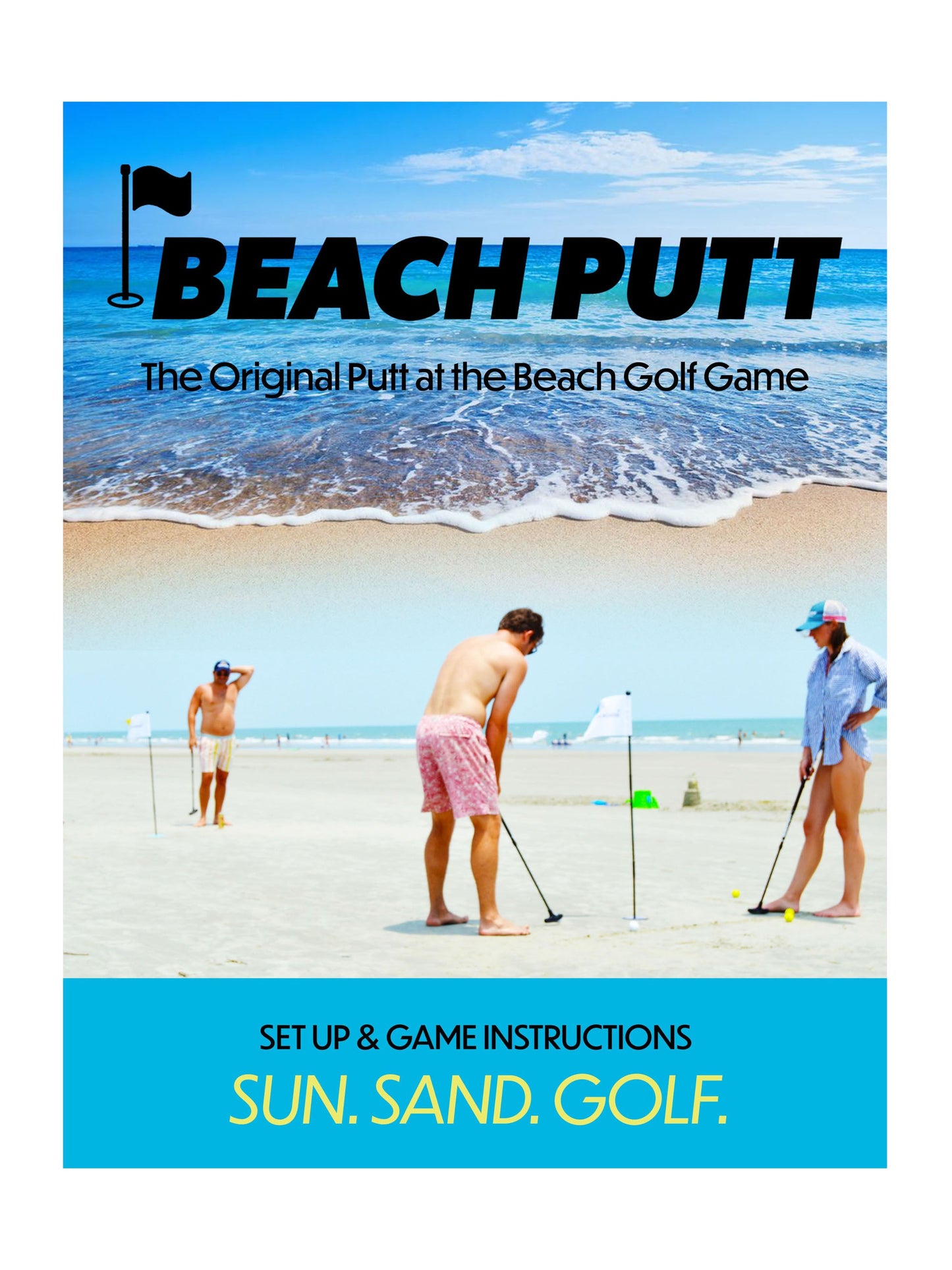 Beach Putt - Beach Golf Game - with (2) Adjustable Beach Putt Putters - ON SALE