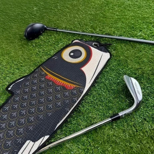 Koi Utility Towel (Black) - GOLF LEAGUE