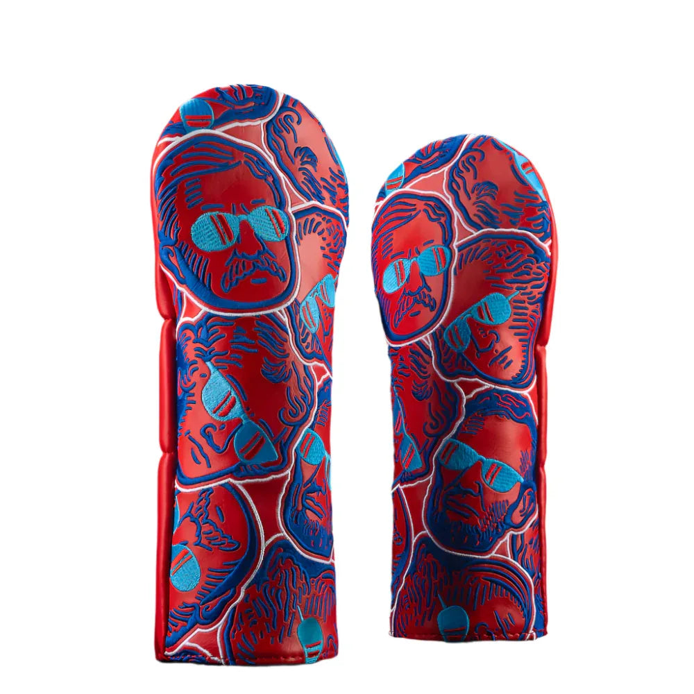 Swag Golf - Stacked Fore Fathers Red & Blue Fairway Wood Headcover - GOLF LEAGUE