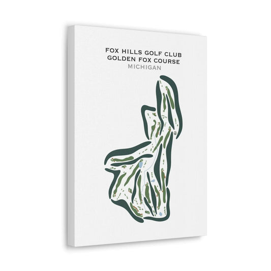 Fox Hills Golf & Banquet Center Golden Fox Course, Michigan - Printed Golf Courses