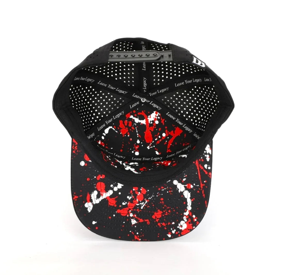 Premium Active 6-Panel Logo Hat (Black Splatter) - GOLF LEAGUE