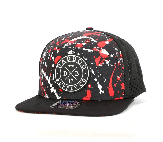 Premium Active 6-Panel Logo Hat (Black Splatter) - GOLF LEAGUE