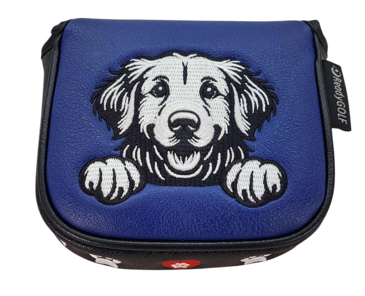 Golden Retriever Embroidered Putter Cover by ReadyGOLF - Mallet