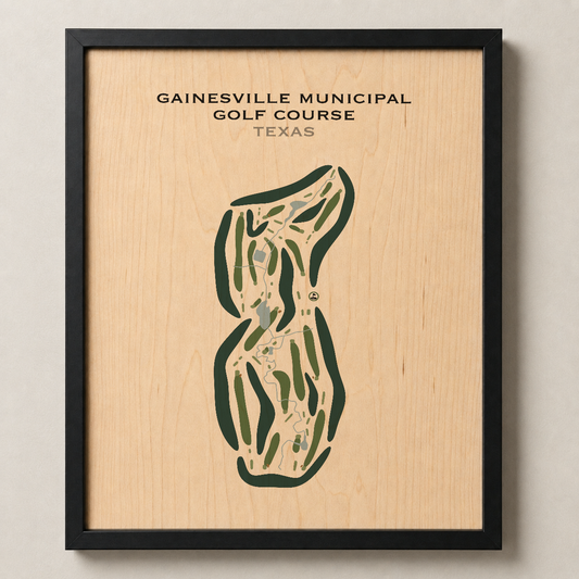 Gainesville Municipal Golf Course, Texas - Printed Golf Courses