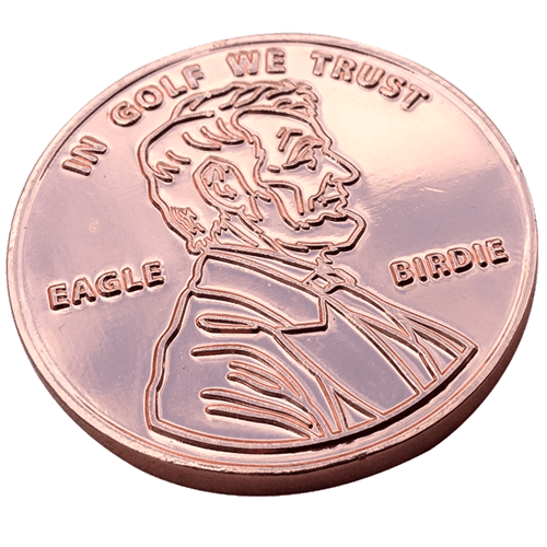 Giant Lucky Penny Ball Marker & Hat Clip by ReadyGOLF