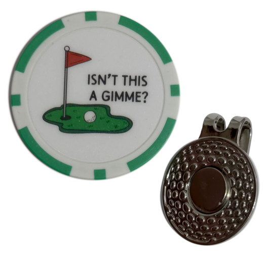 “Isn’t This a Gimme?” Golf Ball Marker Poker Chip - GOLF LEAGUE