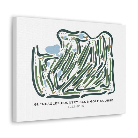 Gleneagles Country Club Golf Course, Illinois - Printed Golf Courses