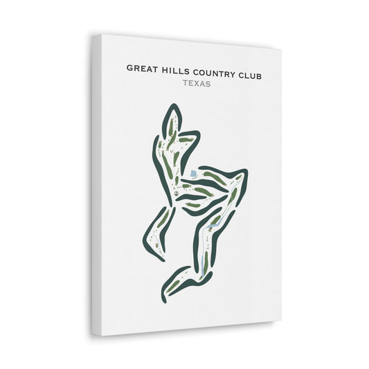 Great Hills Country Club, Texas - Printed Golf Courses