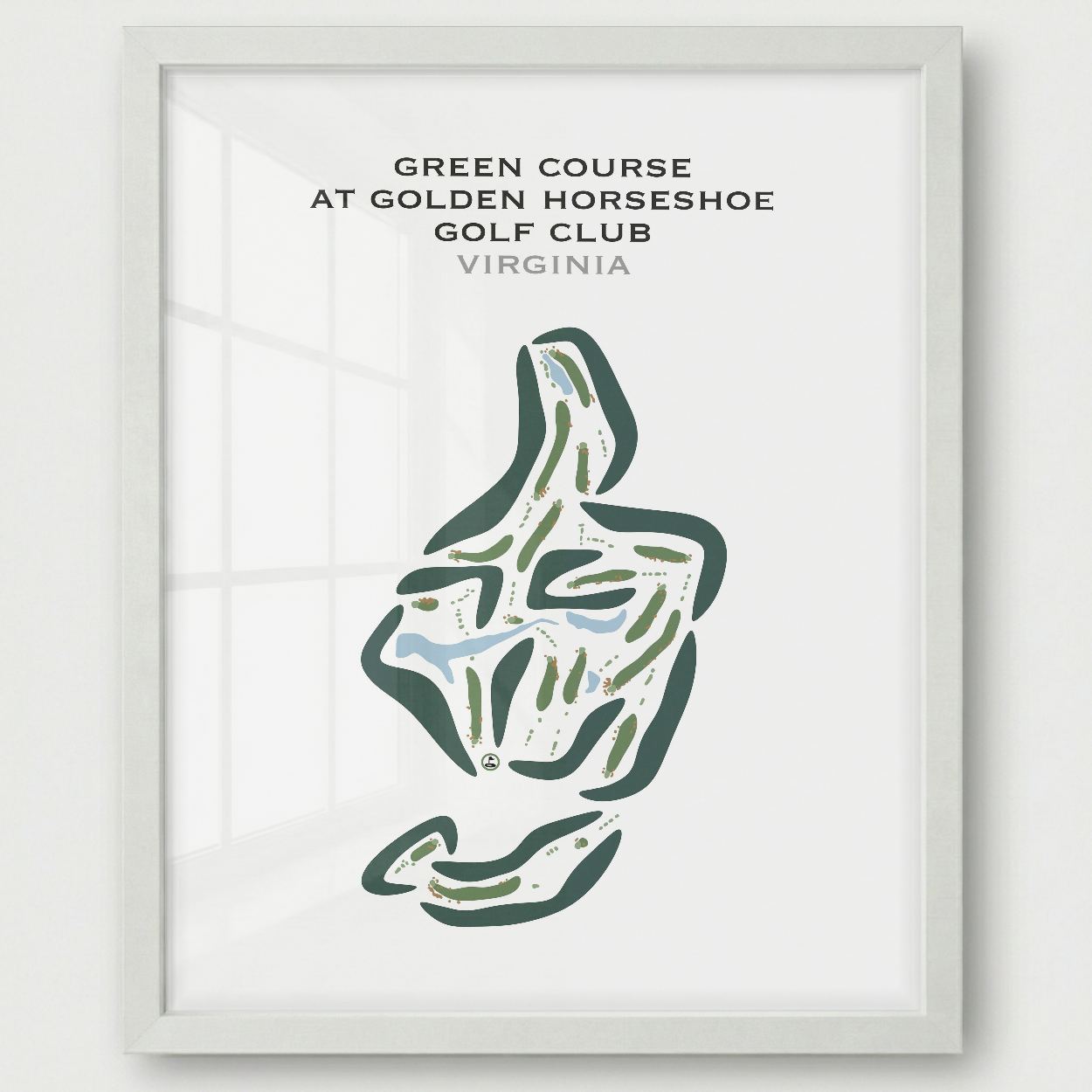 Green Course at Golden Horseshoe Golf Club, Virginia - Printed Golf Courses