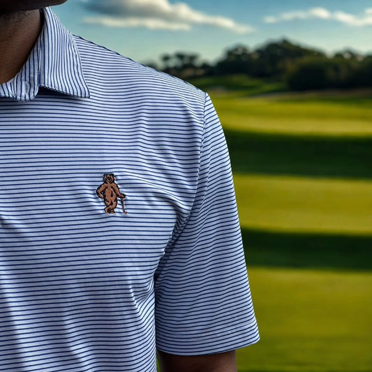 Polo - Navy Striped It - GOLF LEAGUE