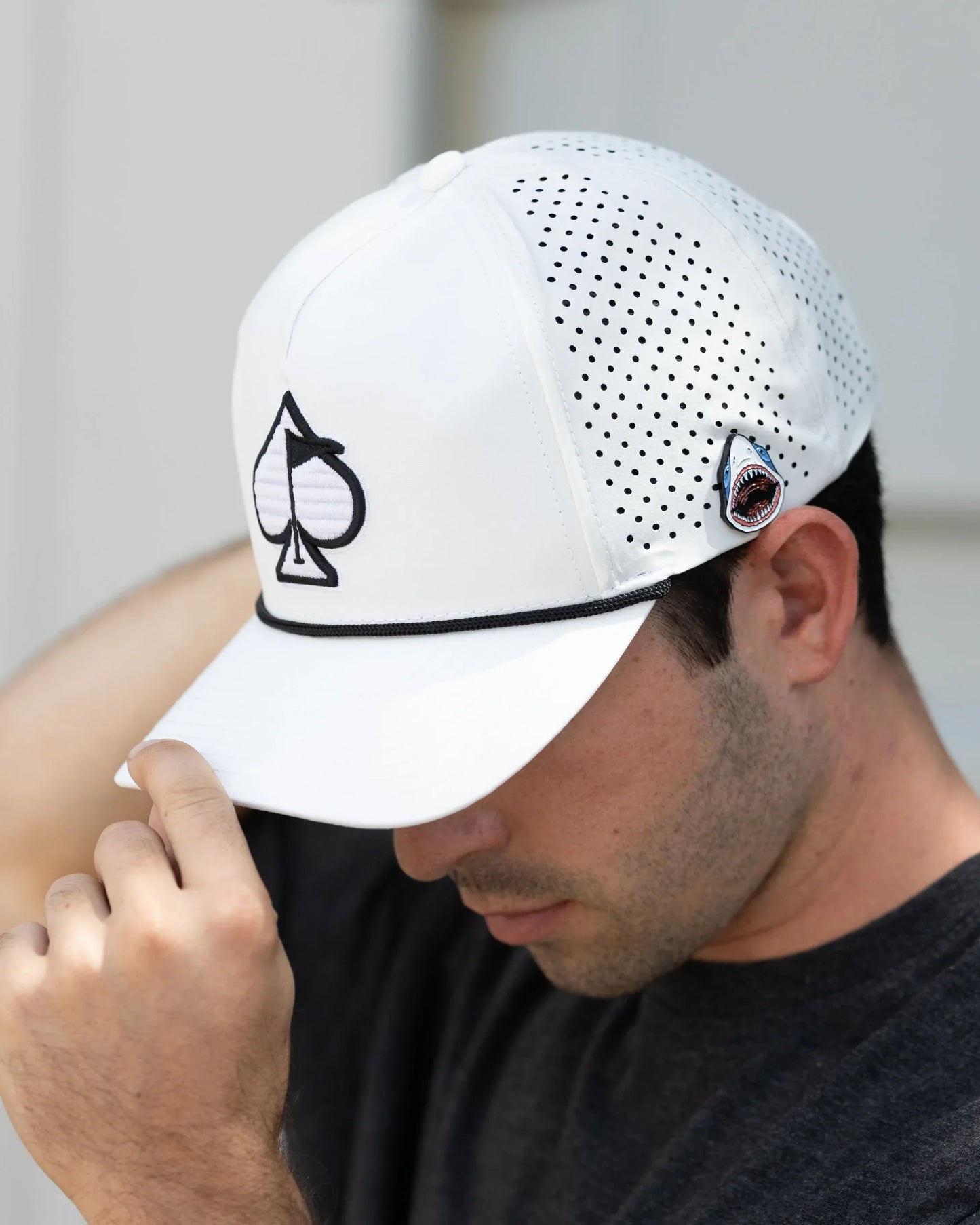 Perforated Rope Hat - White - GOLF LEAGUE