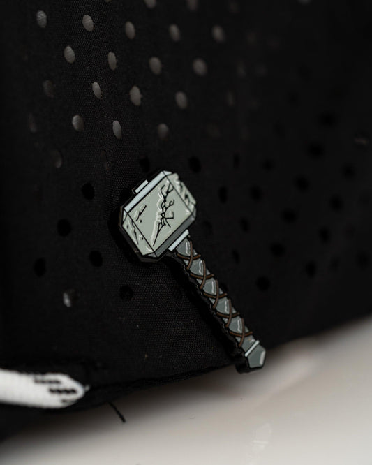 Thor's Hammer Black - Perforated Rope Hat