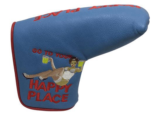 Happy Place Embroidered Putter Cover - Blade by ReadyGOLF