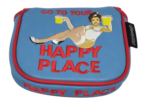 Happy Place Embroidered Putter Cover - XL Mallet