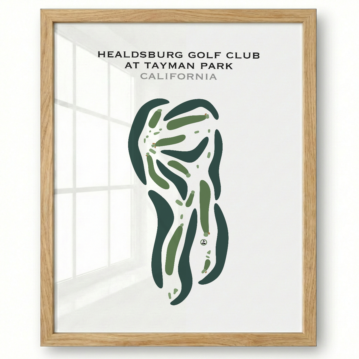 Healdsburg Golf Club at Tayman Park, California - Printed Golf Courses