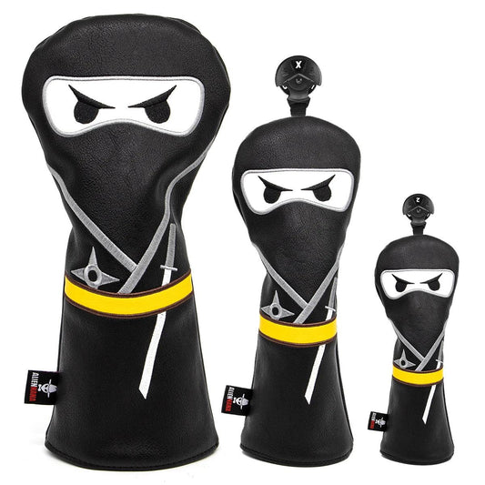 Ninja Golf Club Headcover Set - Driver Headcover, Hybrid Headcover, Fairway Headcover, Iron Covers, Mallet & Blade