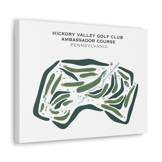 Hickory Valley Golf Club Ambassador Course, Pennsylvania - Printed Golf Courses