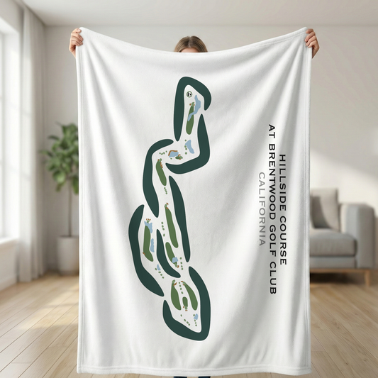 Hillside Course at Brentwood Golf Club, California - Printed Golf Courses