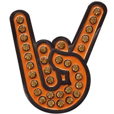 Hook 'Em Horns Hand Gesture Crystal Ball Marker & Hat Clip by ReadyGOLF
