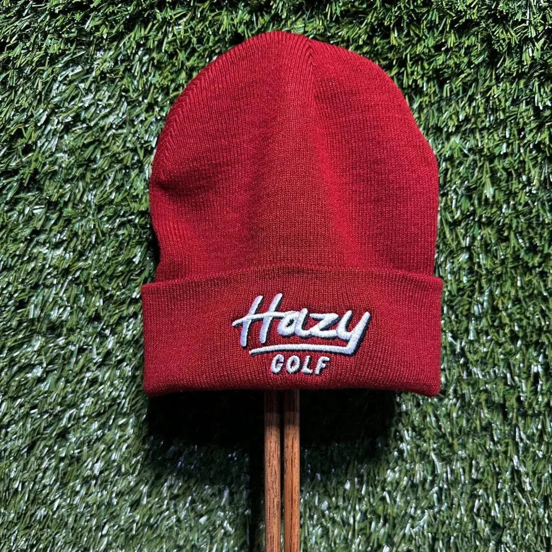 Cuffed Beanie “Portland” Logo (Cardinal) - GOLF LEAGUE