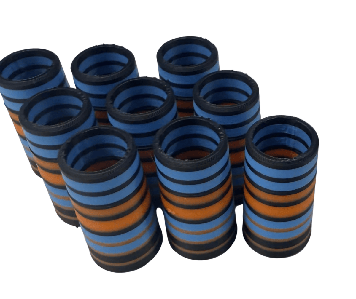 Custom NEW .370 Golf Ferrules Black Orange Neon Blue Iron Ferrules 7 Pack
