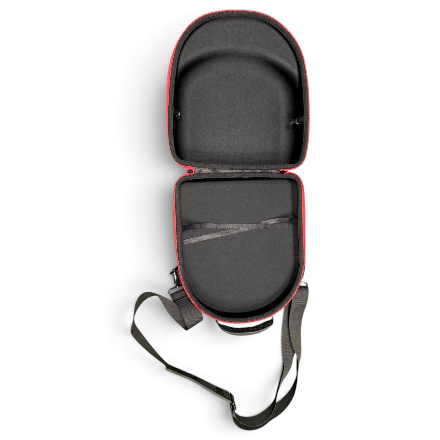 Blue/Red Hat Caddy Travel Case | Hard Shell Hat Carrier Holds Up to 6 Hats | Protective Hat Storage Case with Adjustable Shoulder Strap