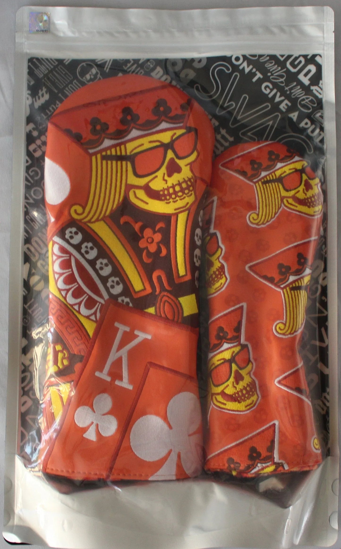 Swag Golf Skeleton King Orange/Yellow/Brown Fairway Wood Headcover Set - GOLF LEAGUE