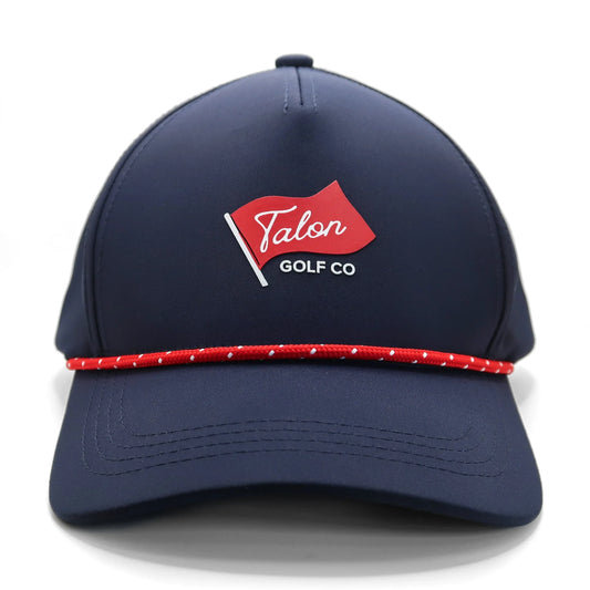 Blue Baseball Hat w/ Red Rope - Flag Logo - GOLF LEAGUE
