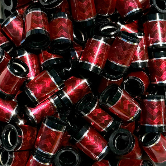 Premium Quality Iron Ferrules Carbon Weave Design .355 I.D. - Choose Color