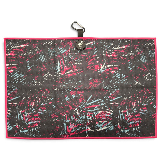 Shadow Palms Golf Towel | 24” x 16” Microfiber Towel | Magnetic Clip & Carabiner | Premium Golf Accessory
