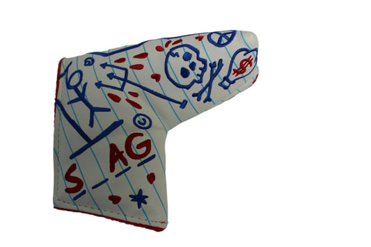 Swag Golf - S Cover Notebook Paper *opened, no bag* Blade Putter Headcover - GOLF LEAGUE