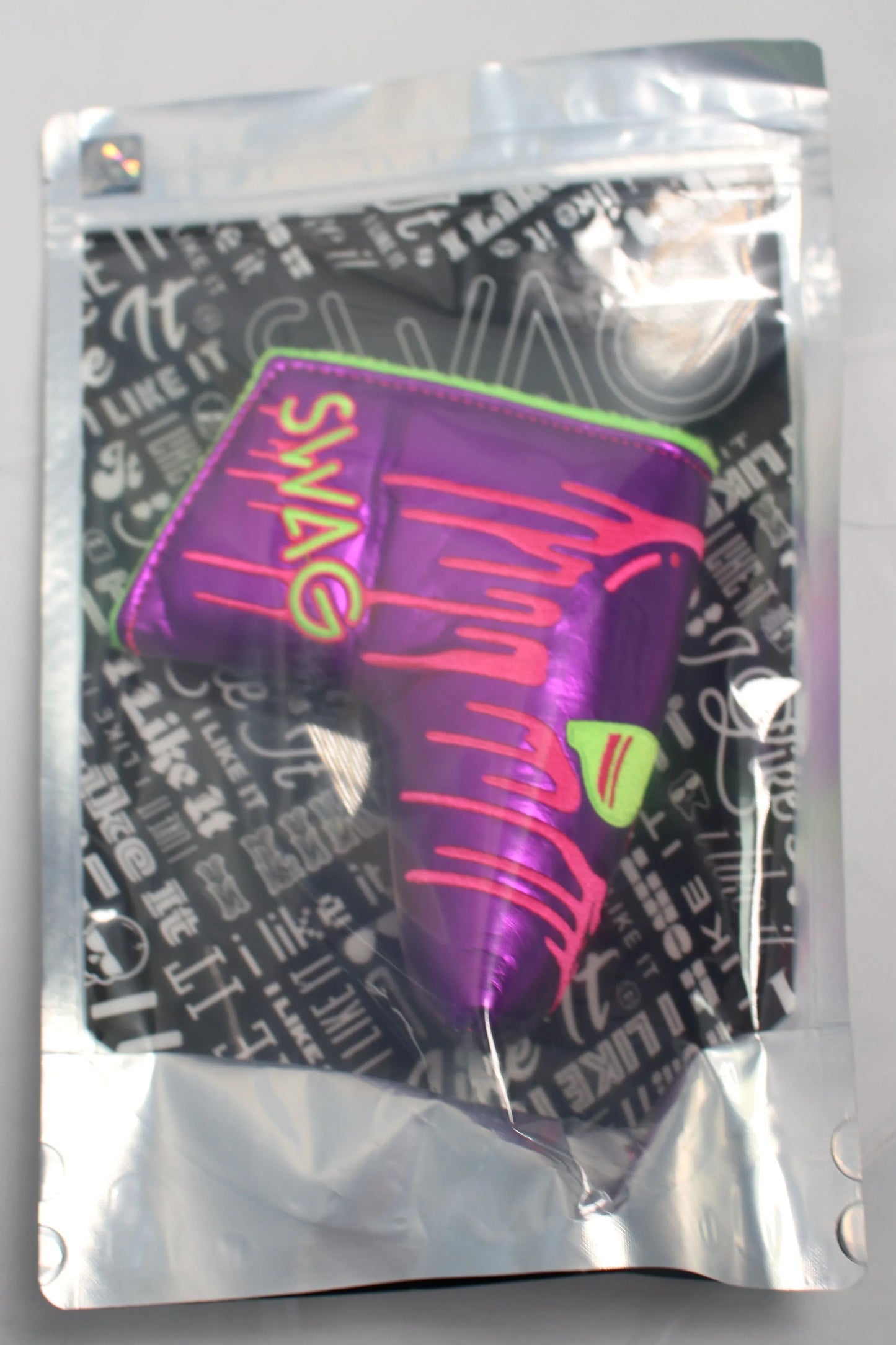 Swag Golf - Melting Skull Shiny Purple & Green Blade Putter Headcover - GOLF LEAGUE