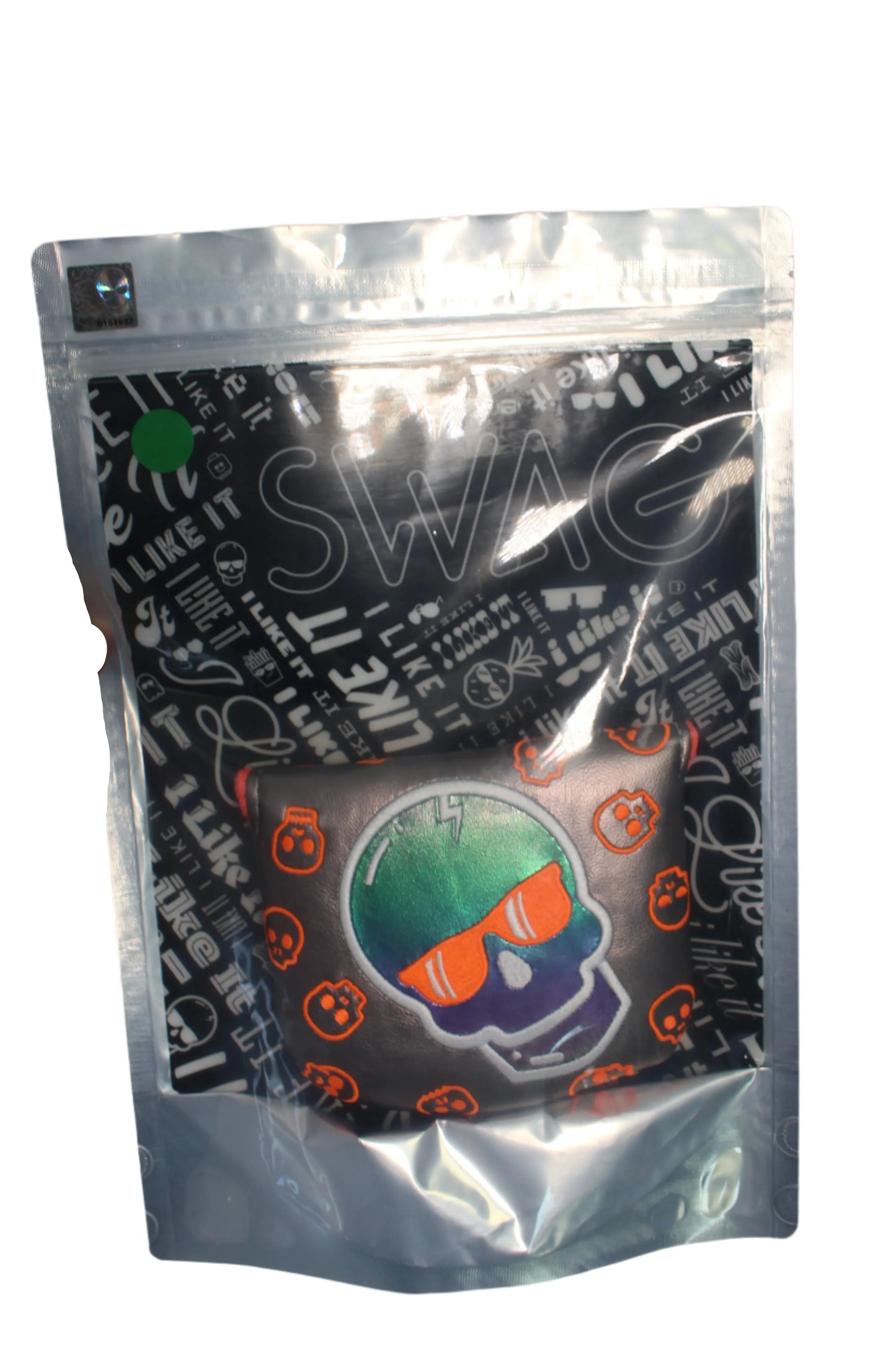 Swag Golf - Da Skull Orange & Grey Mallet Putter Headcover - GOLF LEAGUE