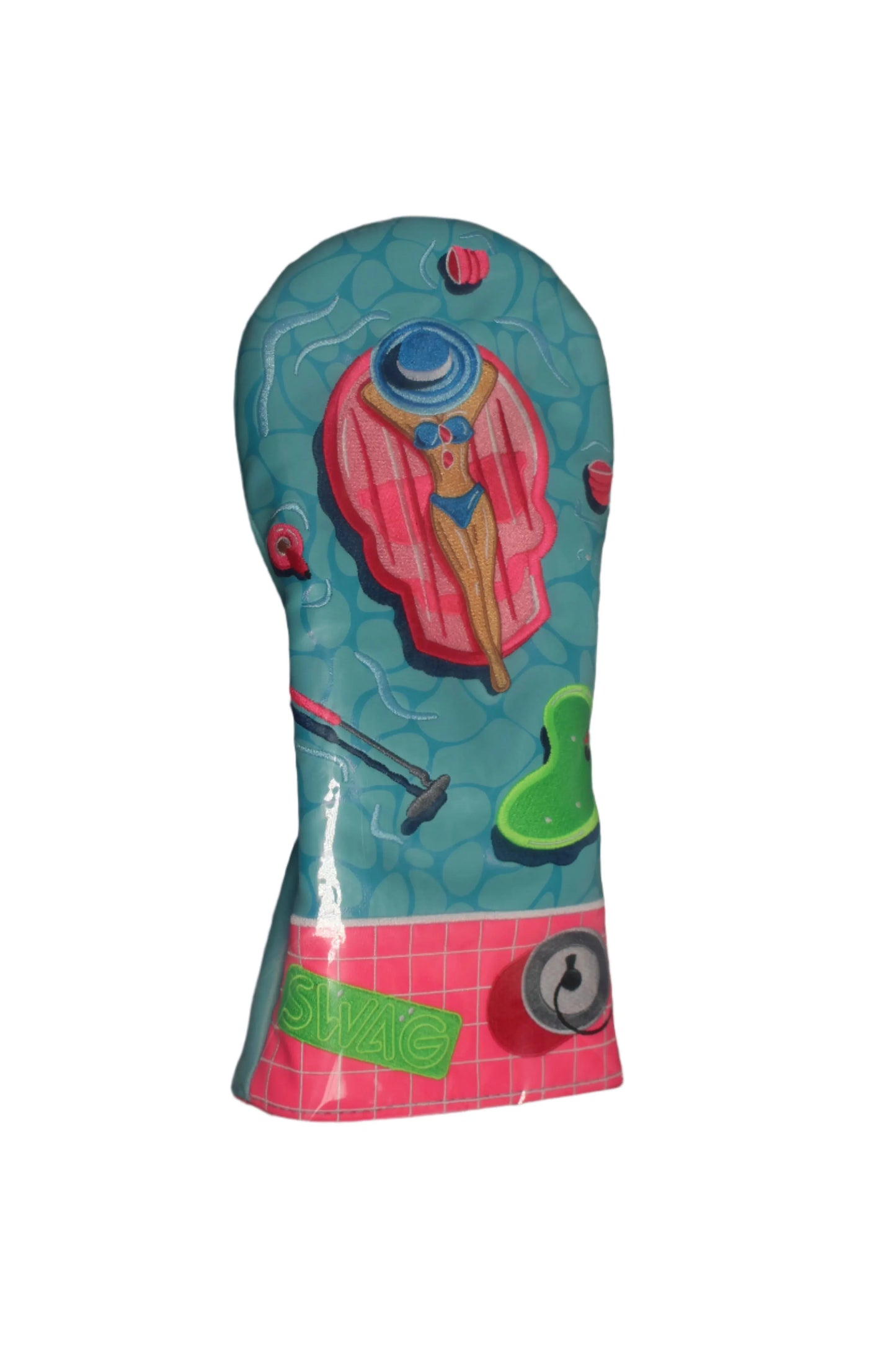 Swag Golf - Summer Miss Pool Blue/Pink/Green Driver Headcover - GOLF LEAGUE