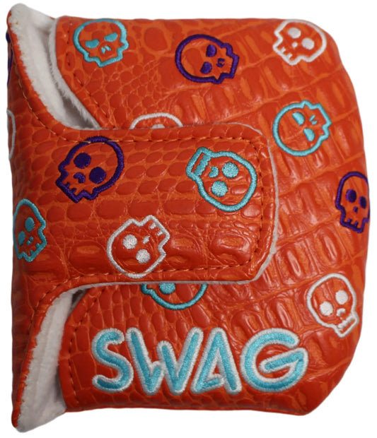 Swag Golf - Skulls Orange/Pink/Blue Mallet Putter Headcover *opened, no bag* - GOLF LEAGUE