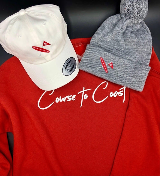 Crew Crop Pullover- Brick - GOLF LEAGUE