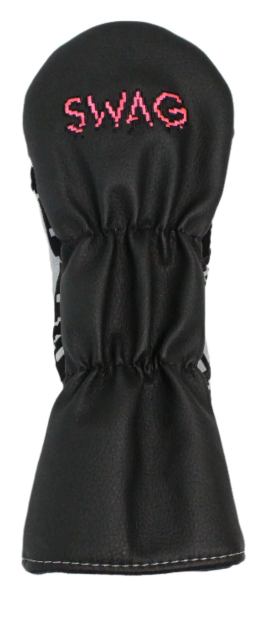 Swag Golf - Neon Pink "Game Over" Stacked Skulls Fairway Wood Headcover *opened, no bag* - GOLF LEAGUE