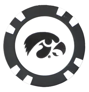 Officially Licensed Iowa Hawkeyes Poker Chip Ball Marker - GOLF LEAGUE