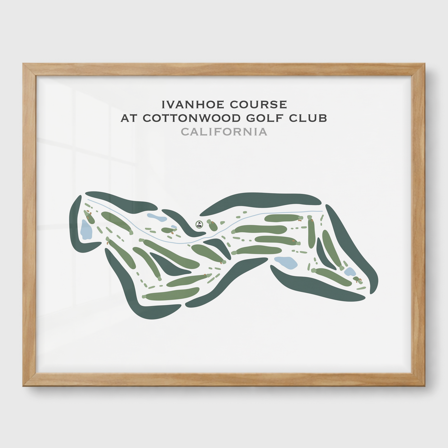 Ivanhoe Course at Cottonwood Golf Club, California - Printed Golf Courses