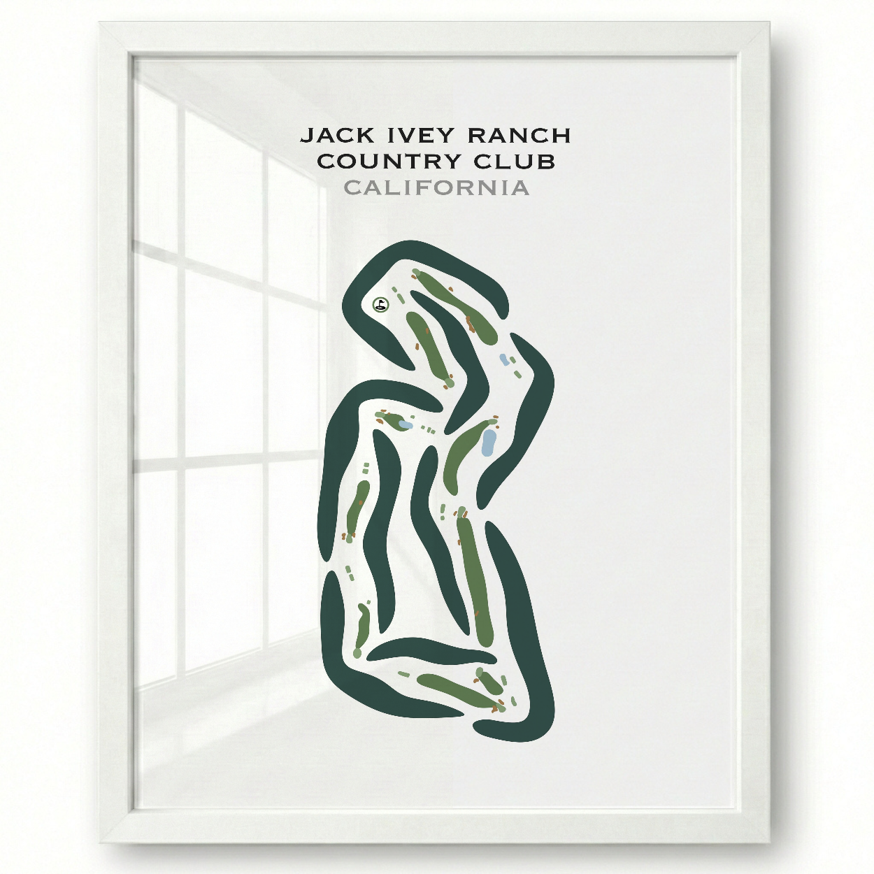 Jack Ivey Ranch Country Club, California - Printed Golf Courses