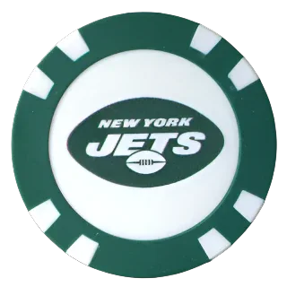 Officially Licensed New York Jets Poker Chip Ball Marker - GOLF LEAGUE