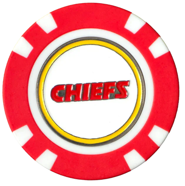 Officially Licensed Kansas City Chiefs Poker Chip Ball Marker - GOLF LEAGUE