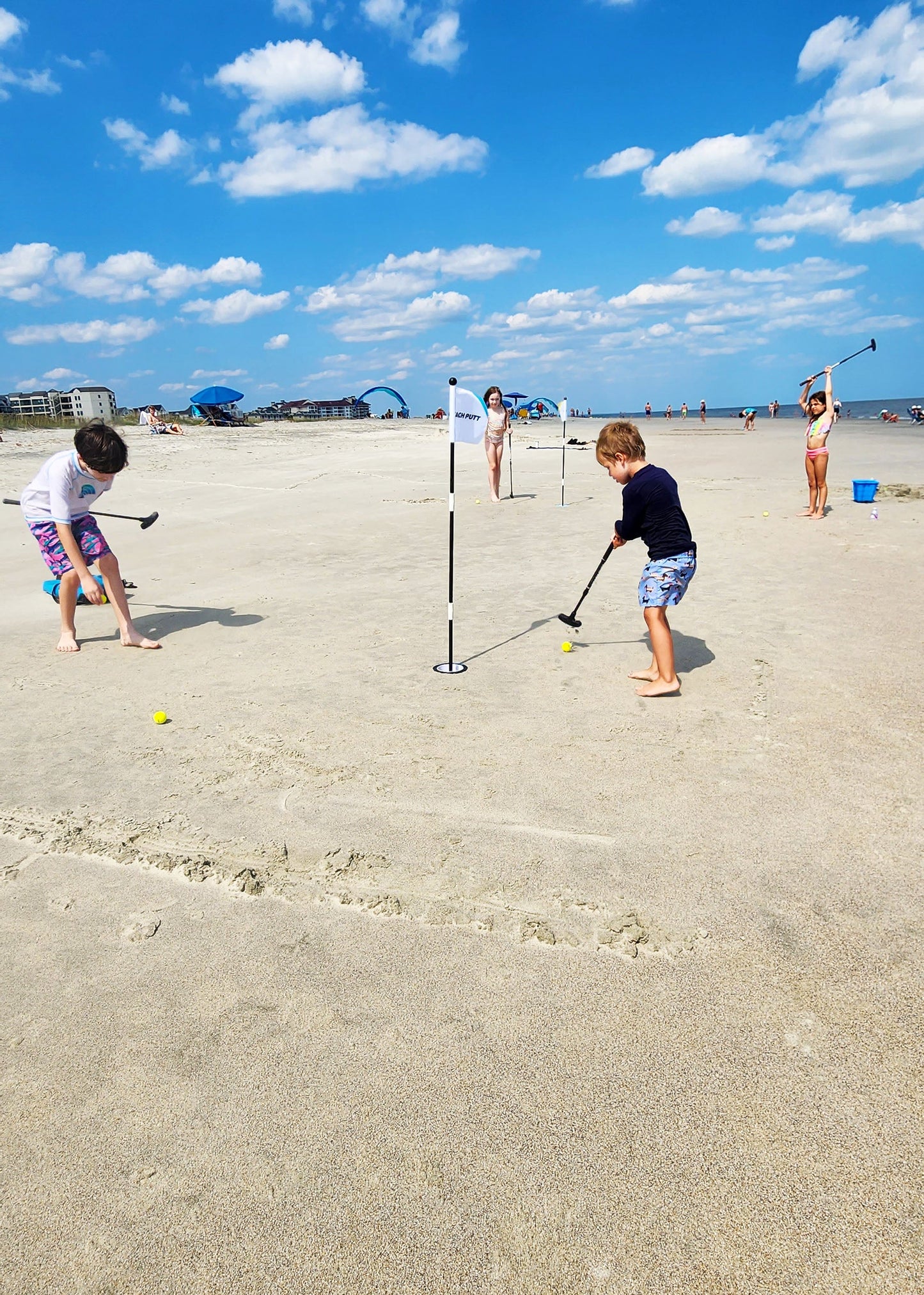 Beach Putt - Beach Golf Game - with (2) Adjustable Beach Putt Putters - ON SALE