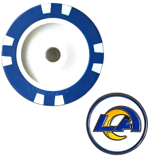 Officially Licensed Los Angeles Rams Poker Chip Ball Marker - GOLF LEAGUE